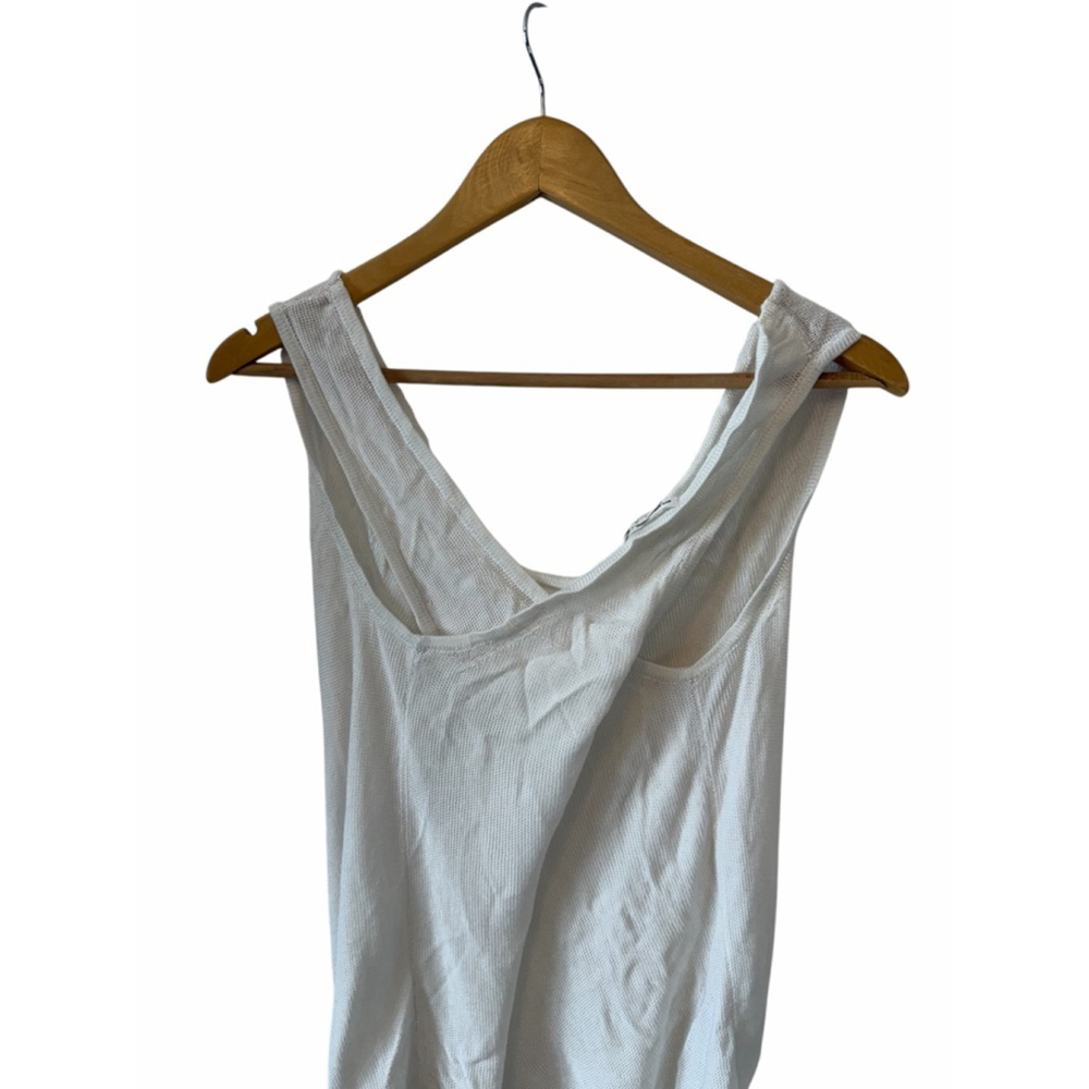 Club Monaco White Knit Tank Top Cowl Neck Sleeveless Lightweight Womens - Picture 6 of 10